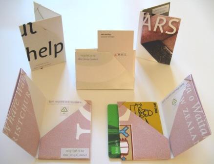 University of Canterbury posters recycled into wallets and card holders by recycled.co.nz to help raise earthquake repair funds.  